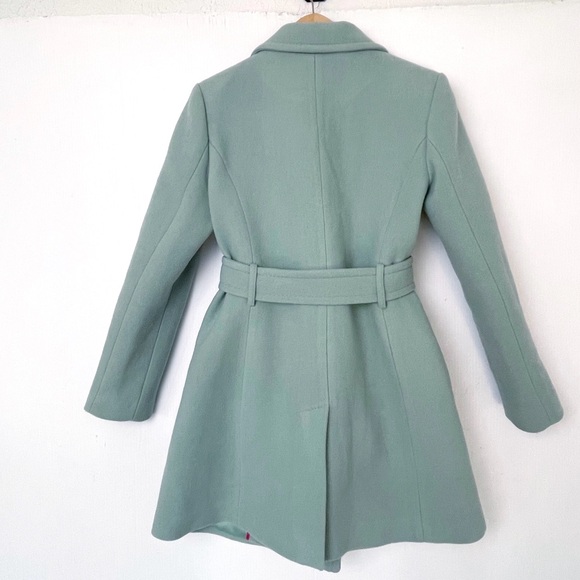 Kate Spade wool blend Light mint green double breasted wool coat size Medium - Picture 7 of 14